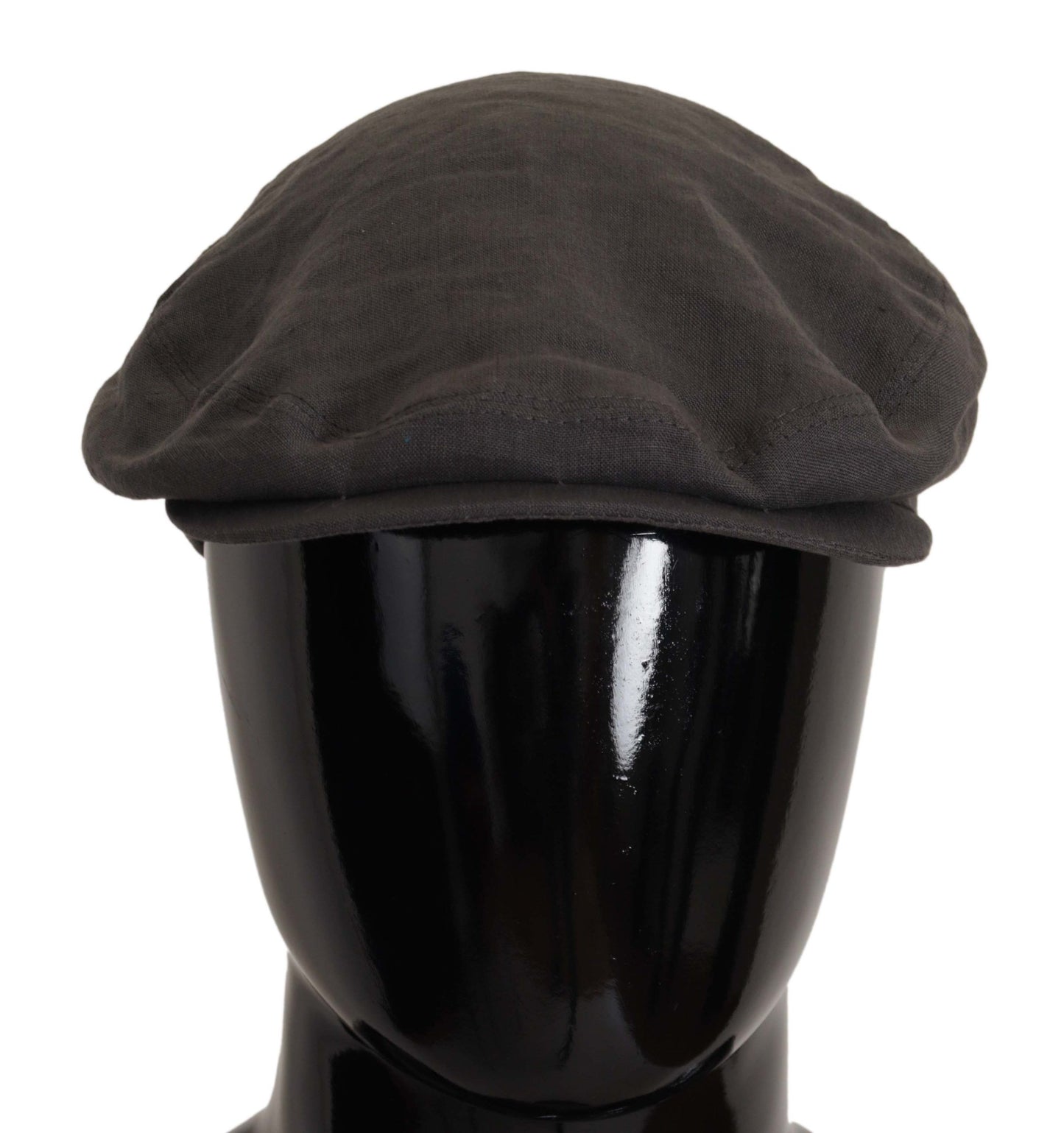 Stylish Dark Gray Linen Newsboy Hat