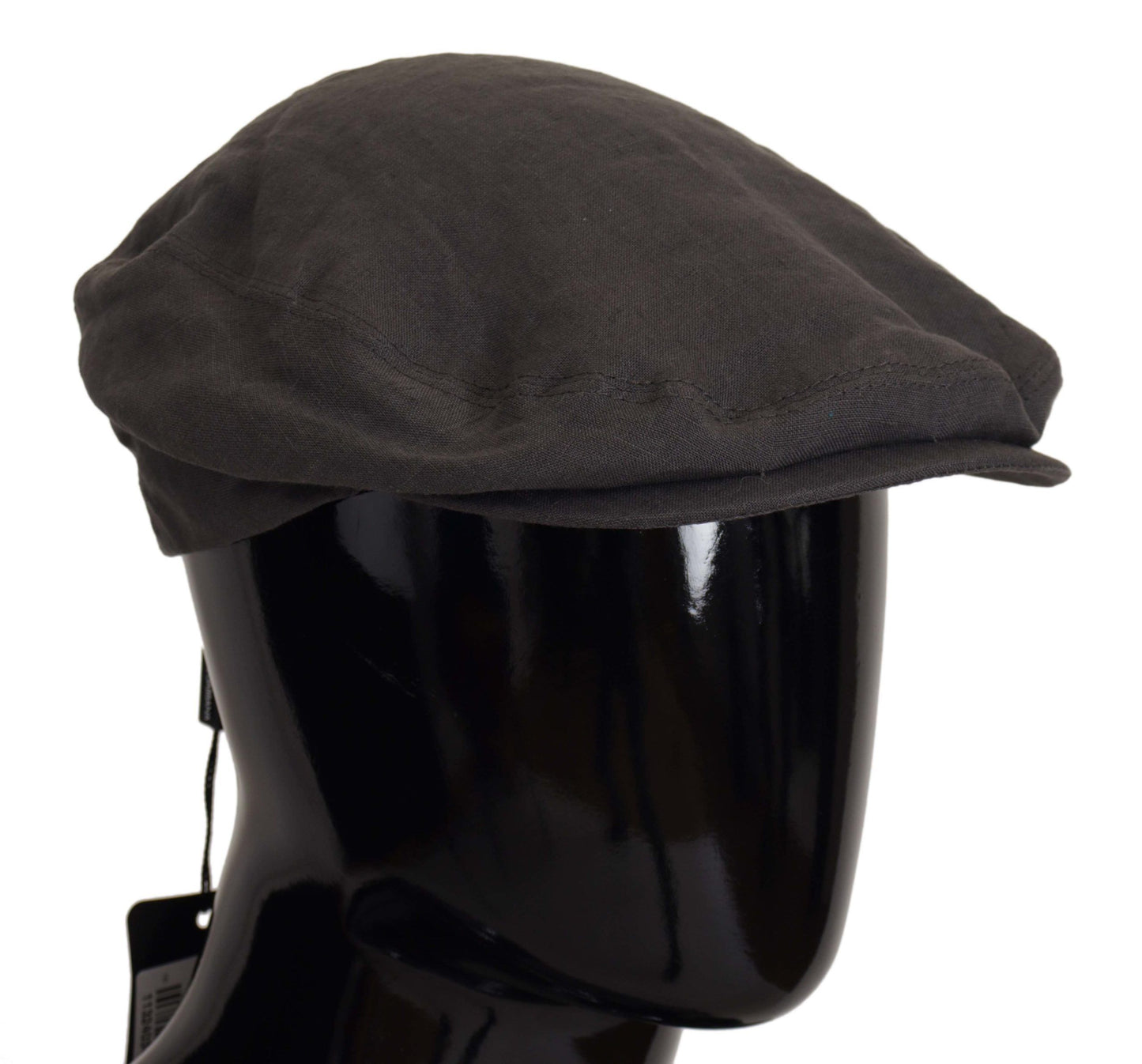 Stylish Dark Gray Linen Newsboy Hat