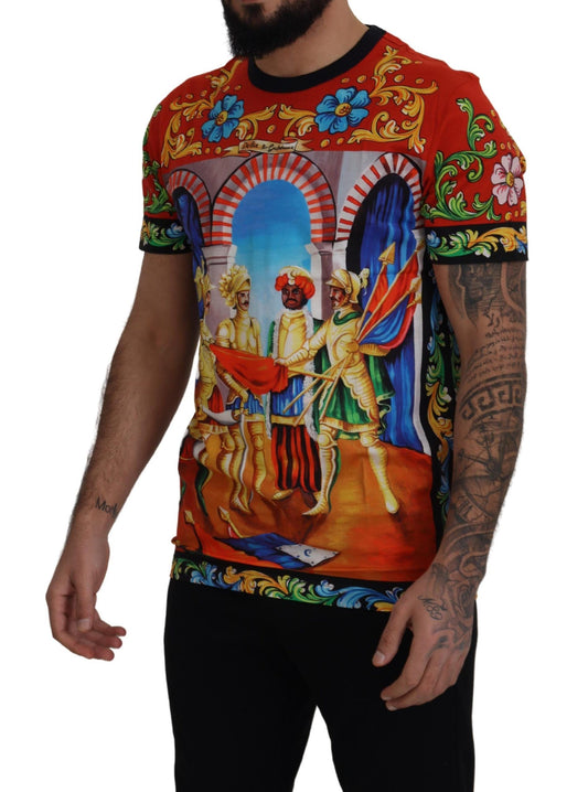 Multicolor Majolica Print Crewneck Tee