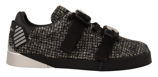 Elegant Low Top Casual Sneakers in Black