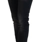 Sleek Black Washed Low Waist Skinny Jeans