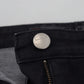Sleek Black Washed Low Waist Skinny Jeans