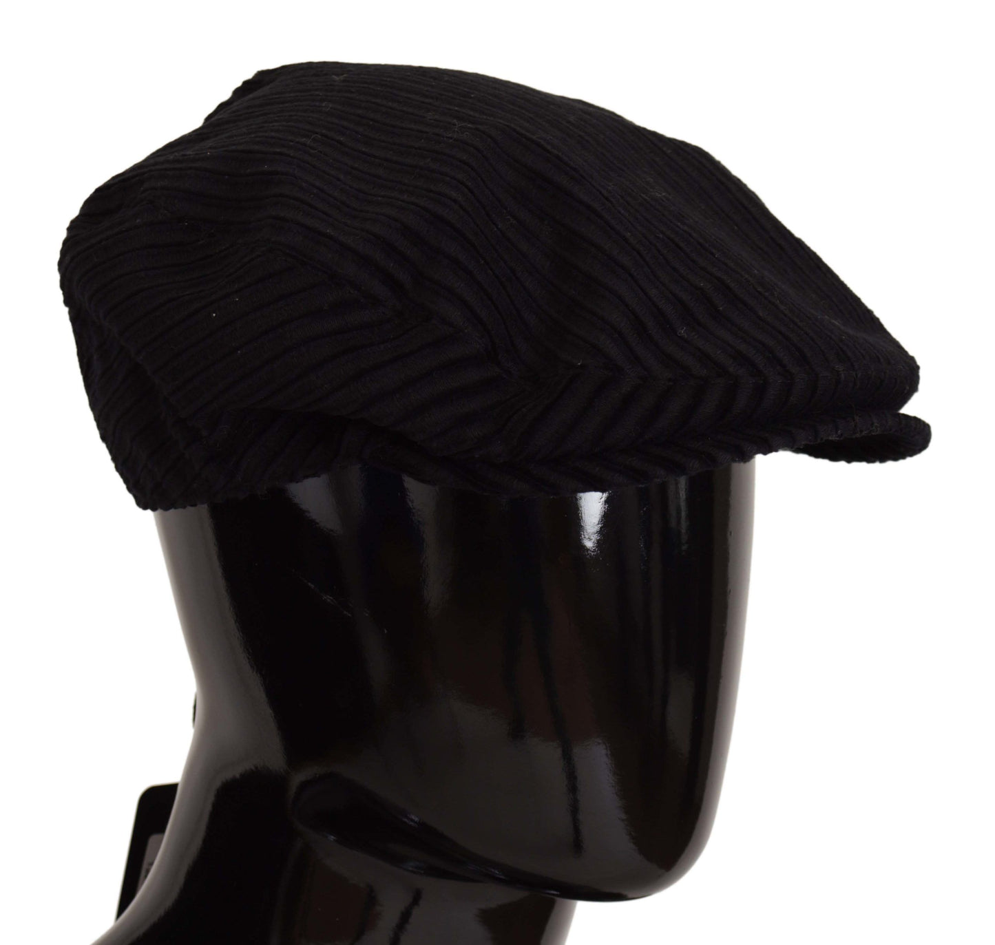 Chic Black Corduroy Newsboy Cap