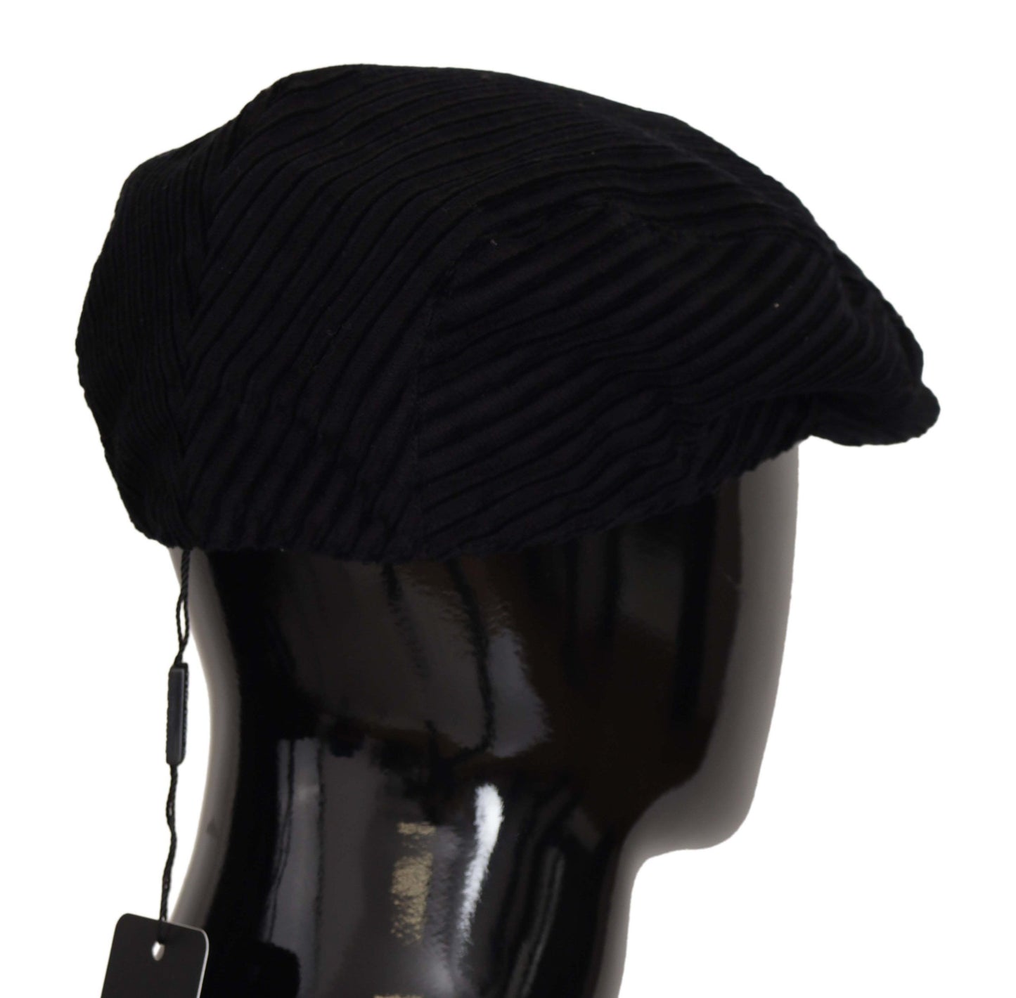 Chic Black Corduroy Newsboy Cap