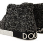 Chic Black Wool-Cotton High Top Sneakers