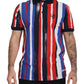Multicolor Cotton Polo Top T-shirt