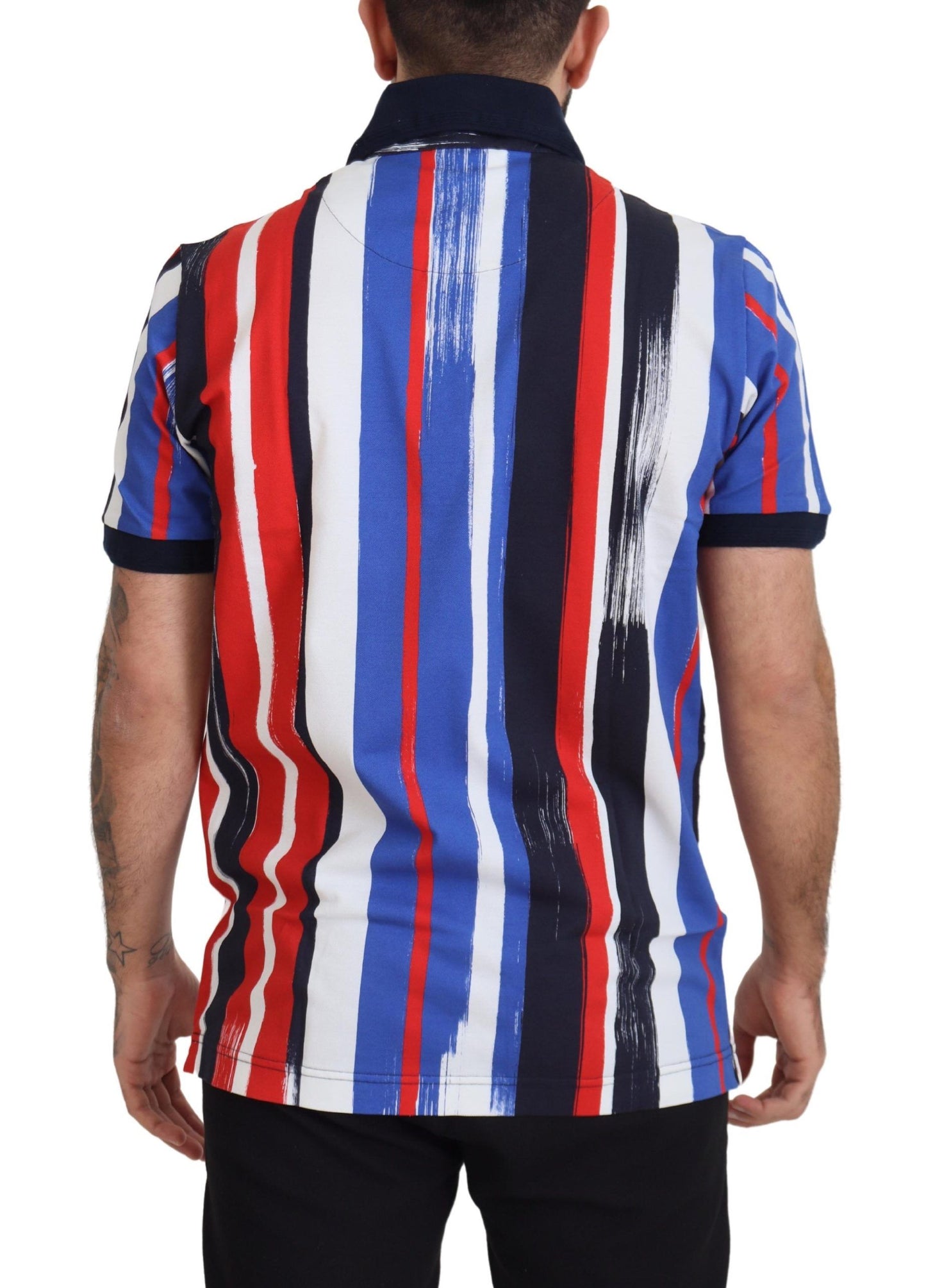 Multicolor Cotton Polo Top T-shirt