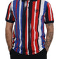 Multicolor Cotton Polo Top T-shirt