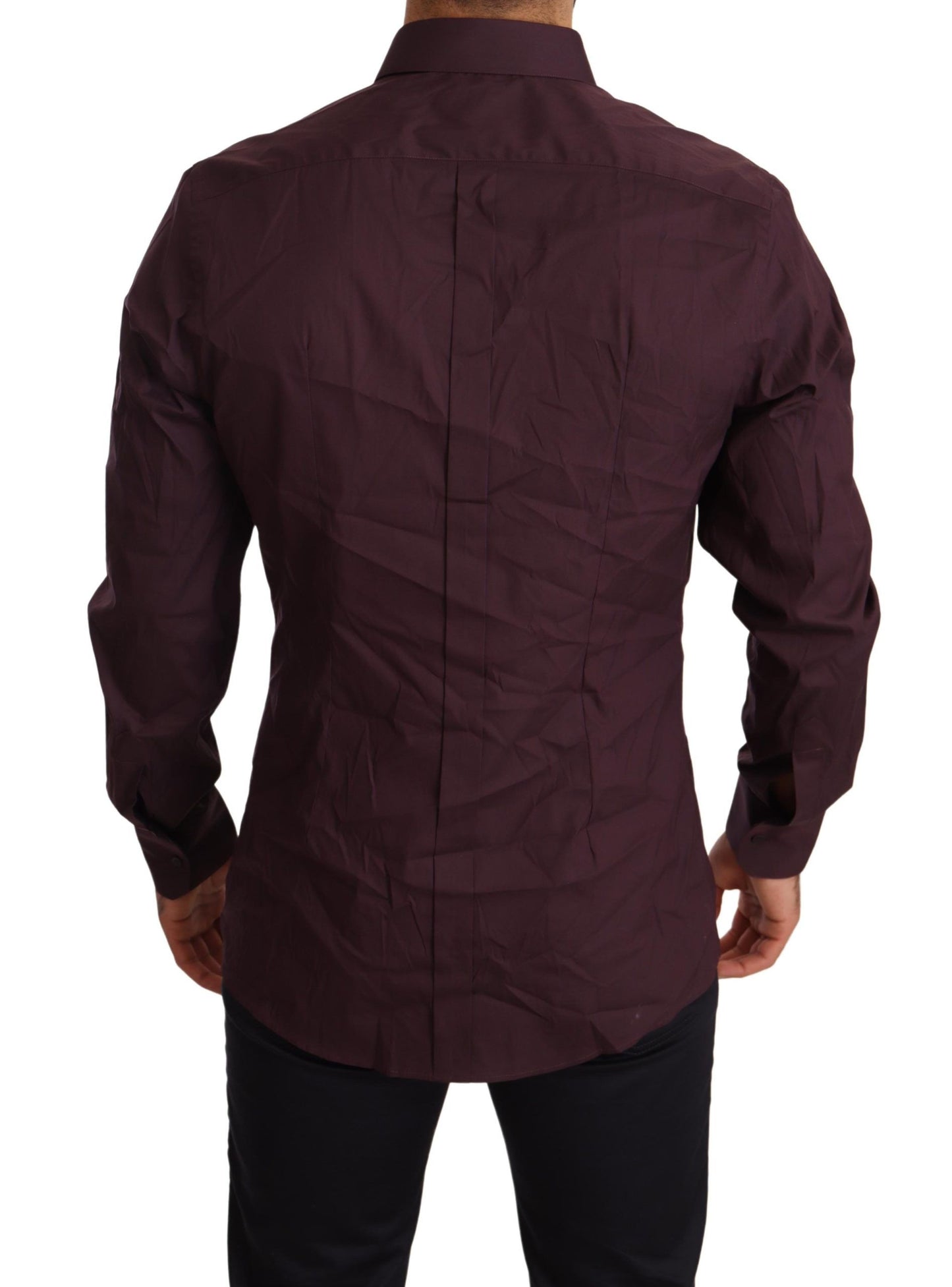 Elegant Purple Slim Fit Dress Shirt