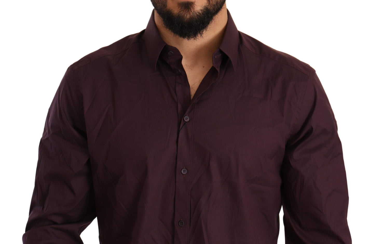 Elegant Purple Slim Fit Dress Shirt