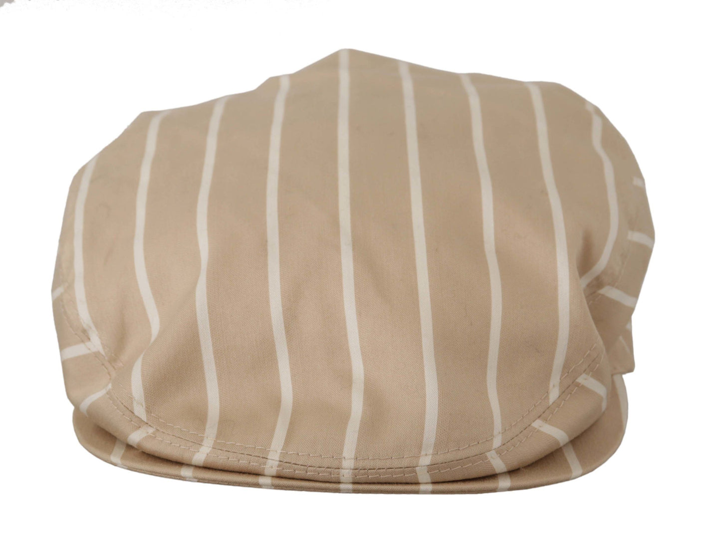 Elegant Striped Cotton Silk Newsboy Hat