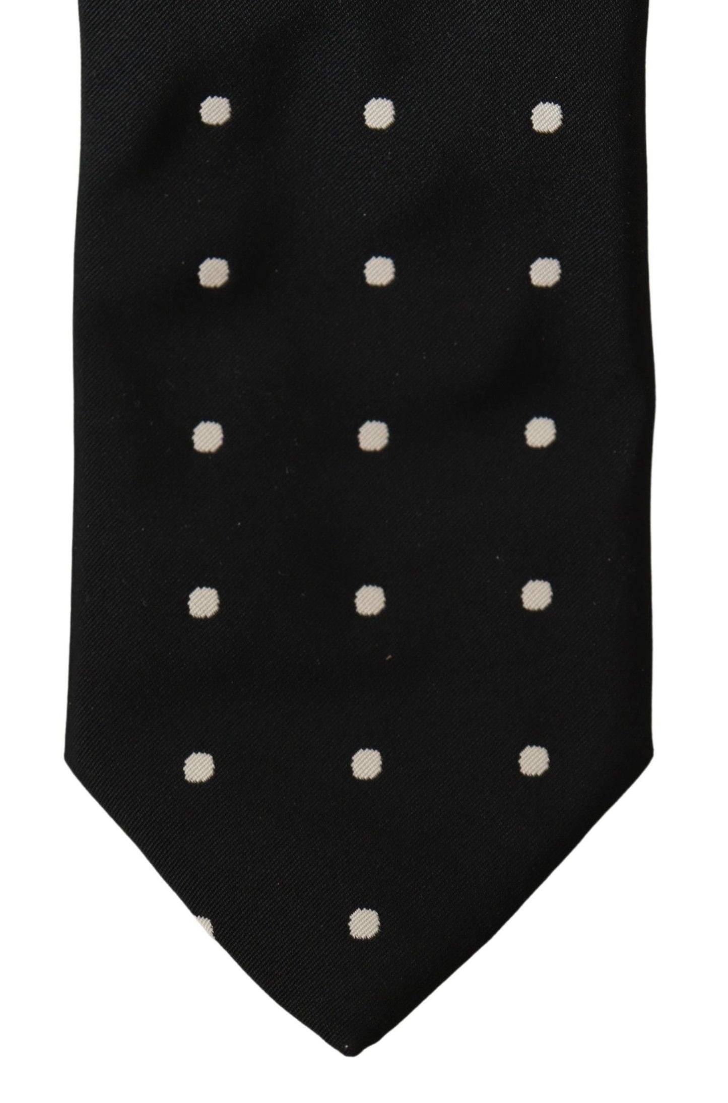 Elegant Black Polka Dot Designer Tie