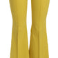 Chic Yellow Flare Pants for Elegant Evenings