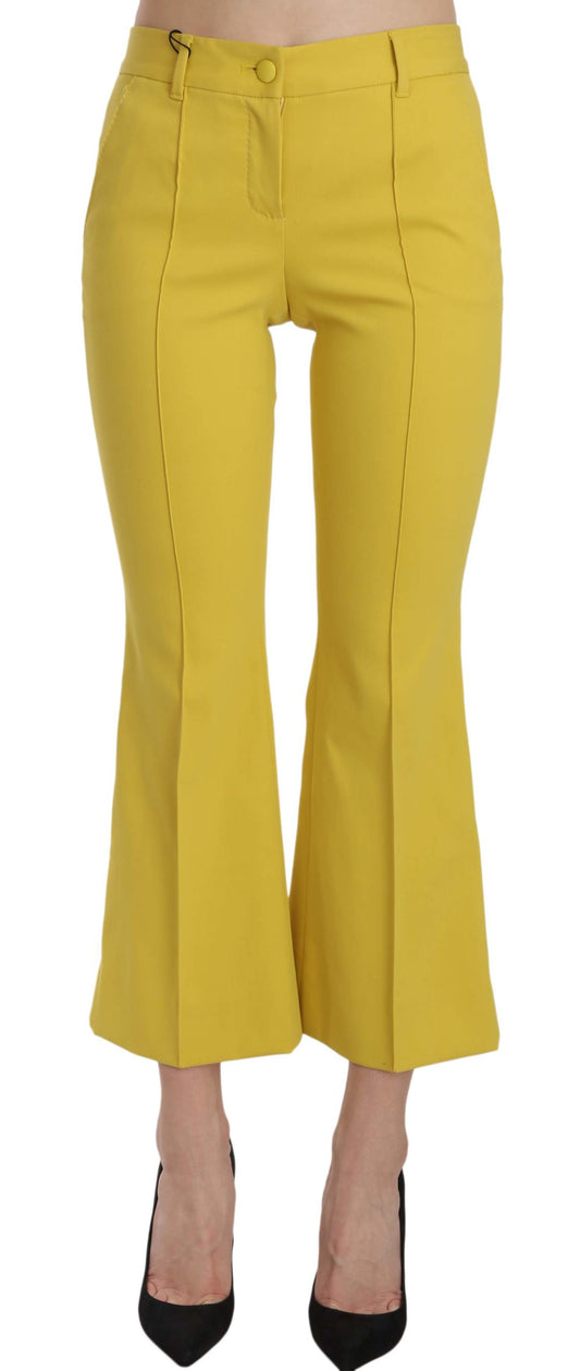 Chic Yellow Flare Pants for Elegant Evenings