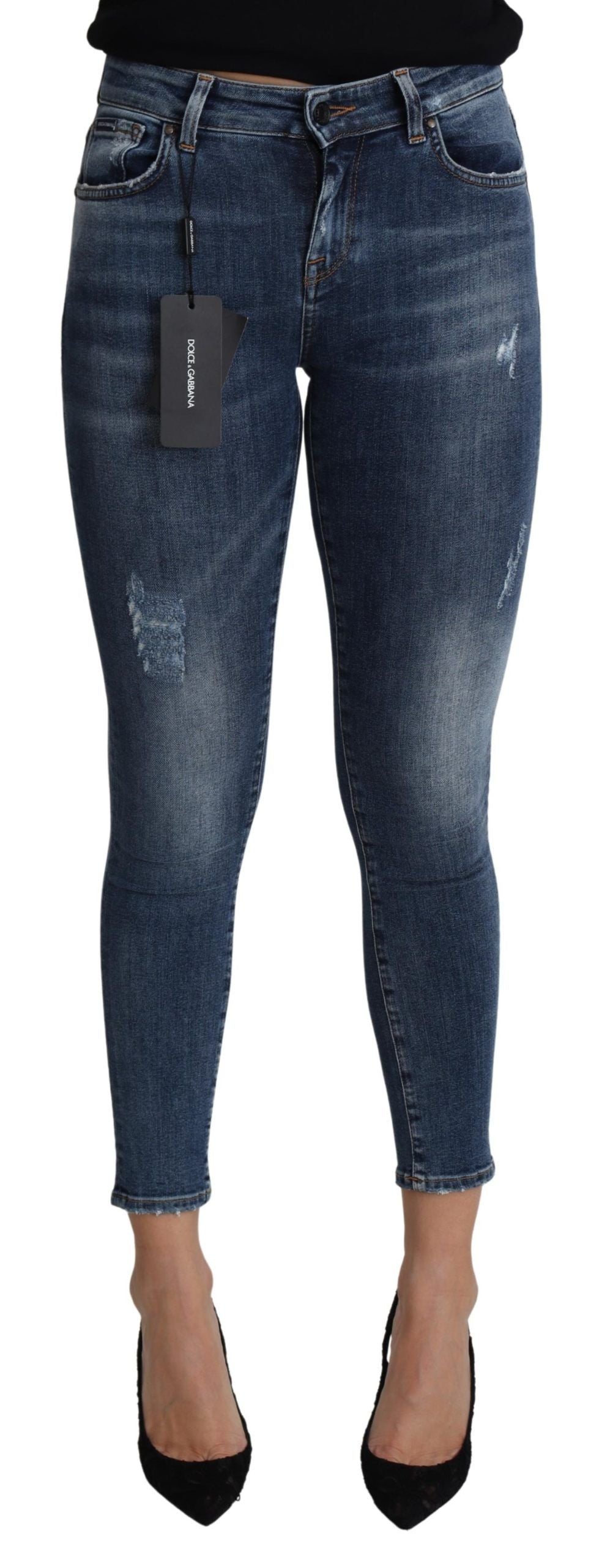 Chic Cropped Skinny Denim Jeans