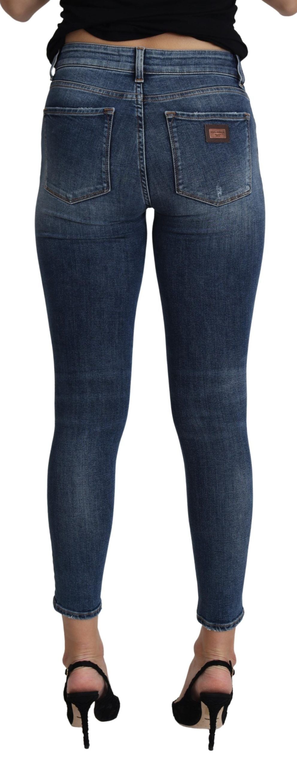 Chic Cropped Skinny Denim Jeans