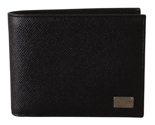 Elegant Bifold Leather Men's Wallet in Black