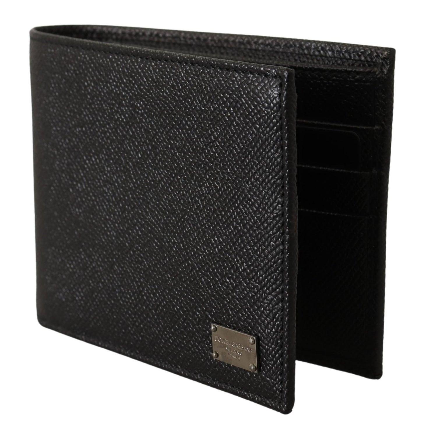 Elegant Bifold Leather Men's Wallet in Black