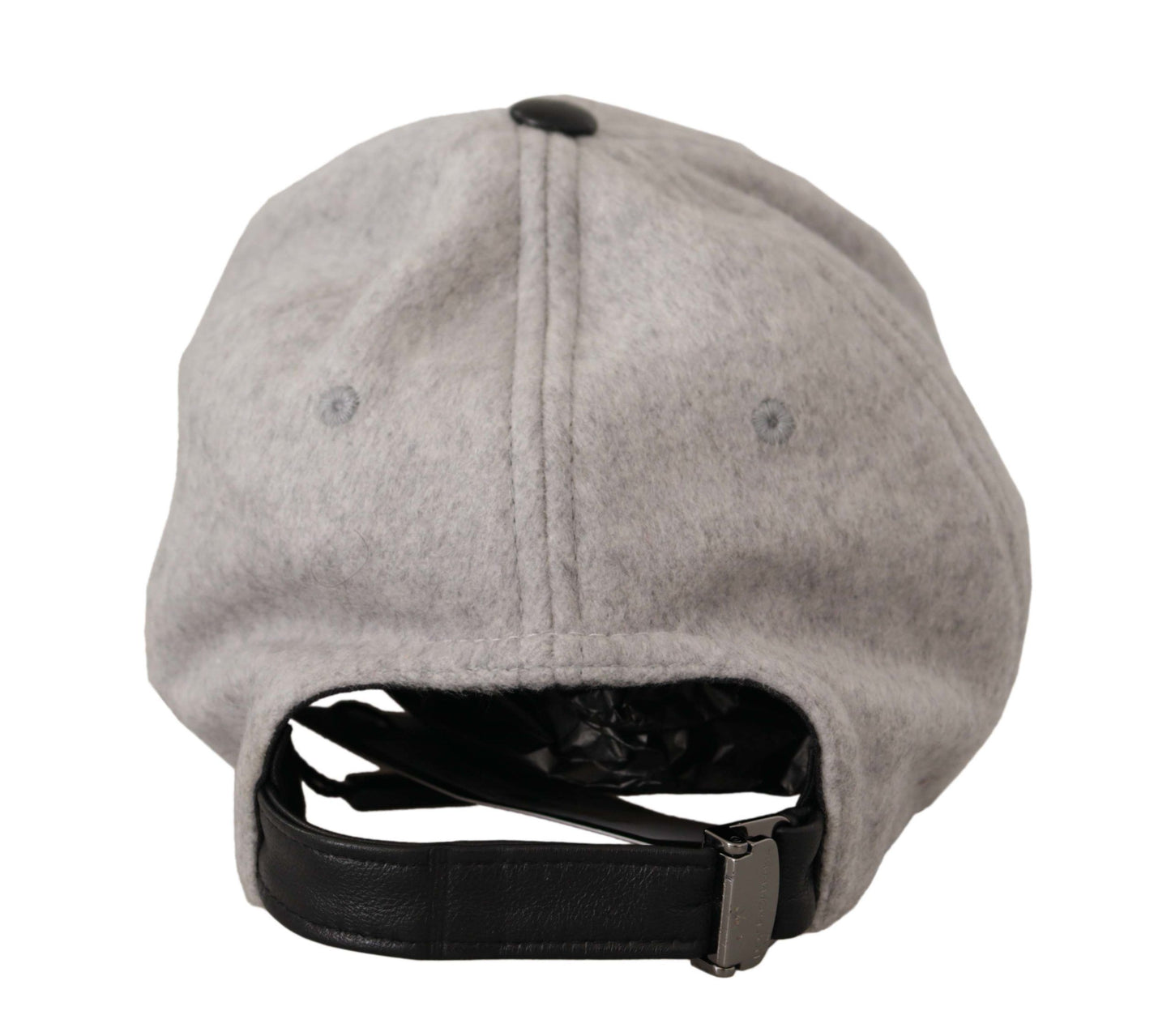 Elegant Cashmere-Leather Baseball Hat