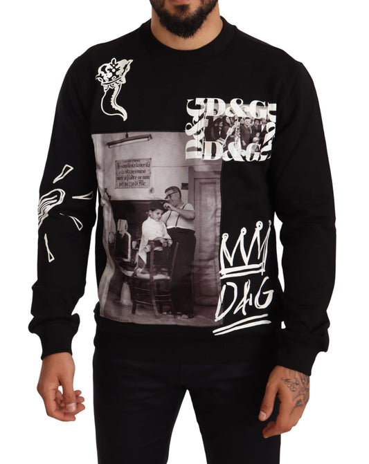 Iconic Black Cotton Sweater