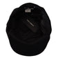 Elegant Black Newsboy Cap in Virgin Wool Blend