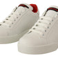 Elevate Your Step - White & Red Luxury Sneakers