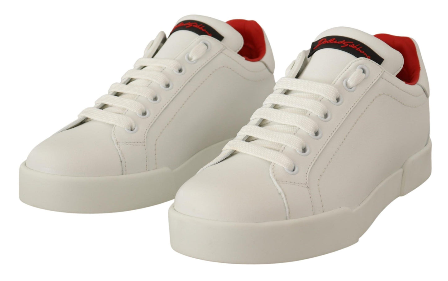 Elevate Your Step - White & Red Luxury Sneakers