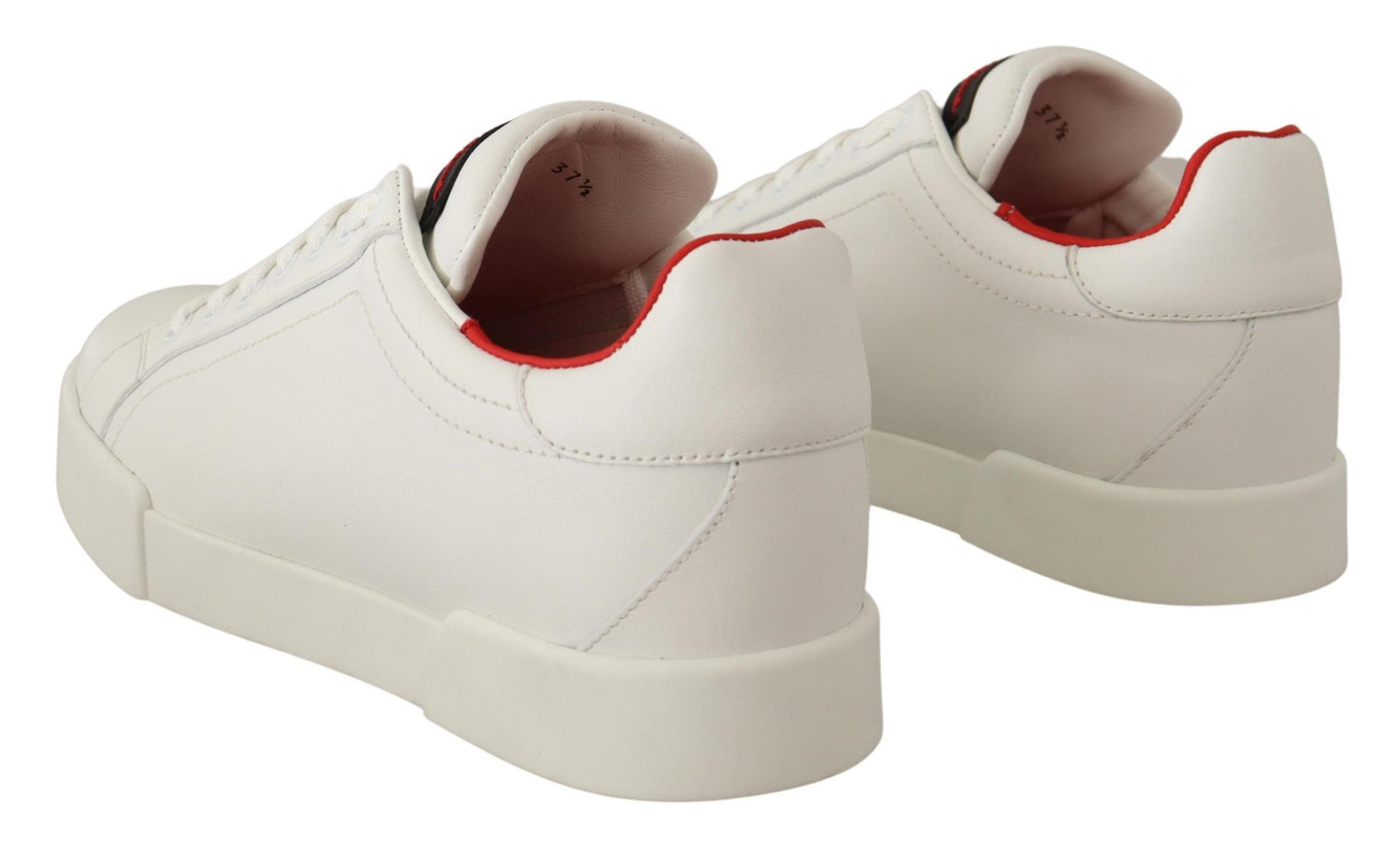 Elevate Your Step - White & Red Luxury Sneakers