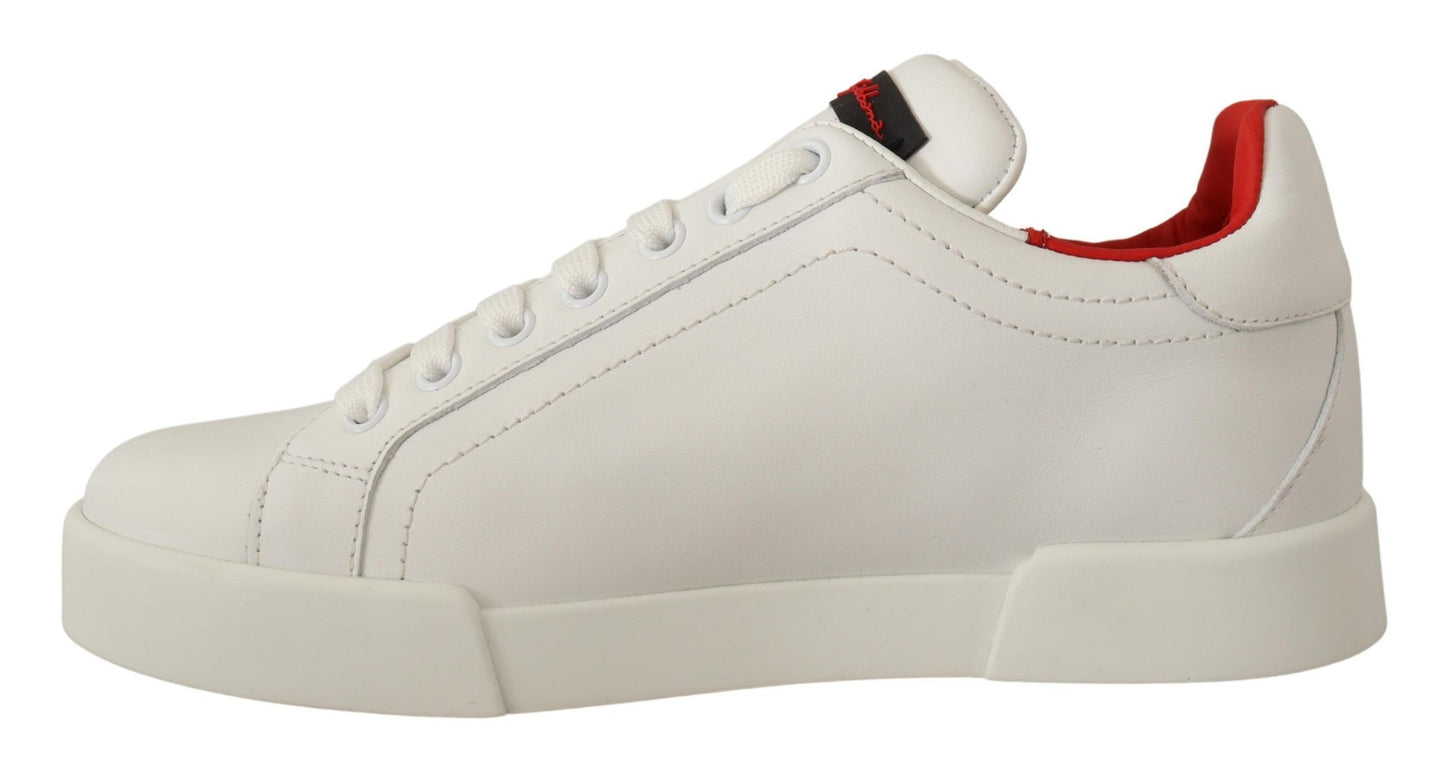 Elevate Your Step - White & Red Luxury Sneakers