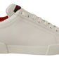 Elevate Your Step - White & Red Luxury Sneakers