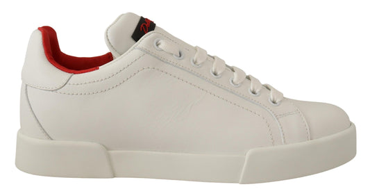 Elevate Your Step - White & Red Luxury Sneakers