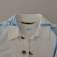 Multicolor Logo Embroidered Denim Jacket