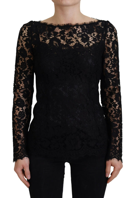 Elegant Floral Lace Long Sleeve Top