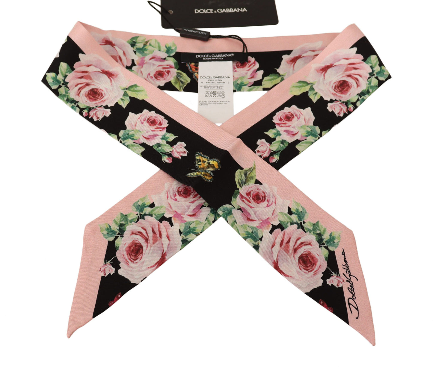 Elegant Floral Silk Bandeau Scarf