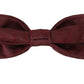 Elegant Maroon Silk Bow Tie