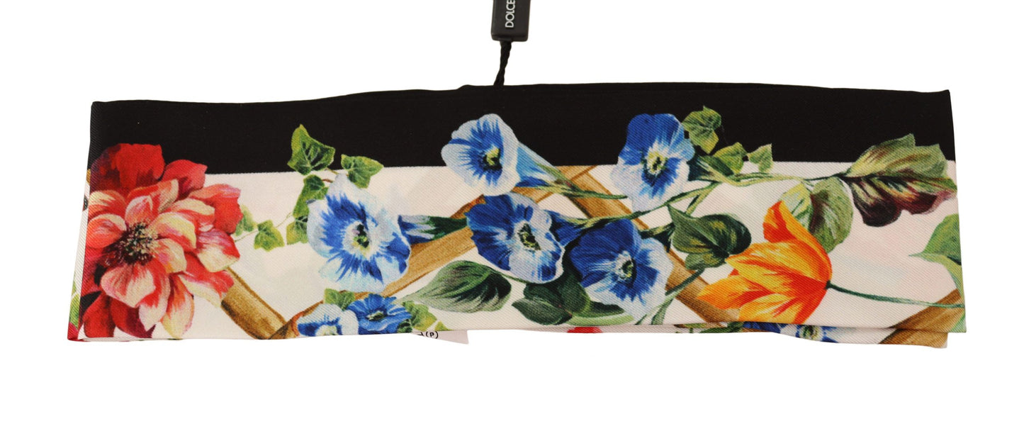 Floral Silk Bandeau Scarf - Elegance in Bloom