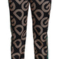 Elegant Monogram Straight Trousers