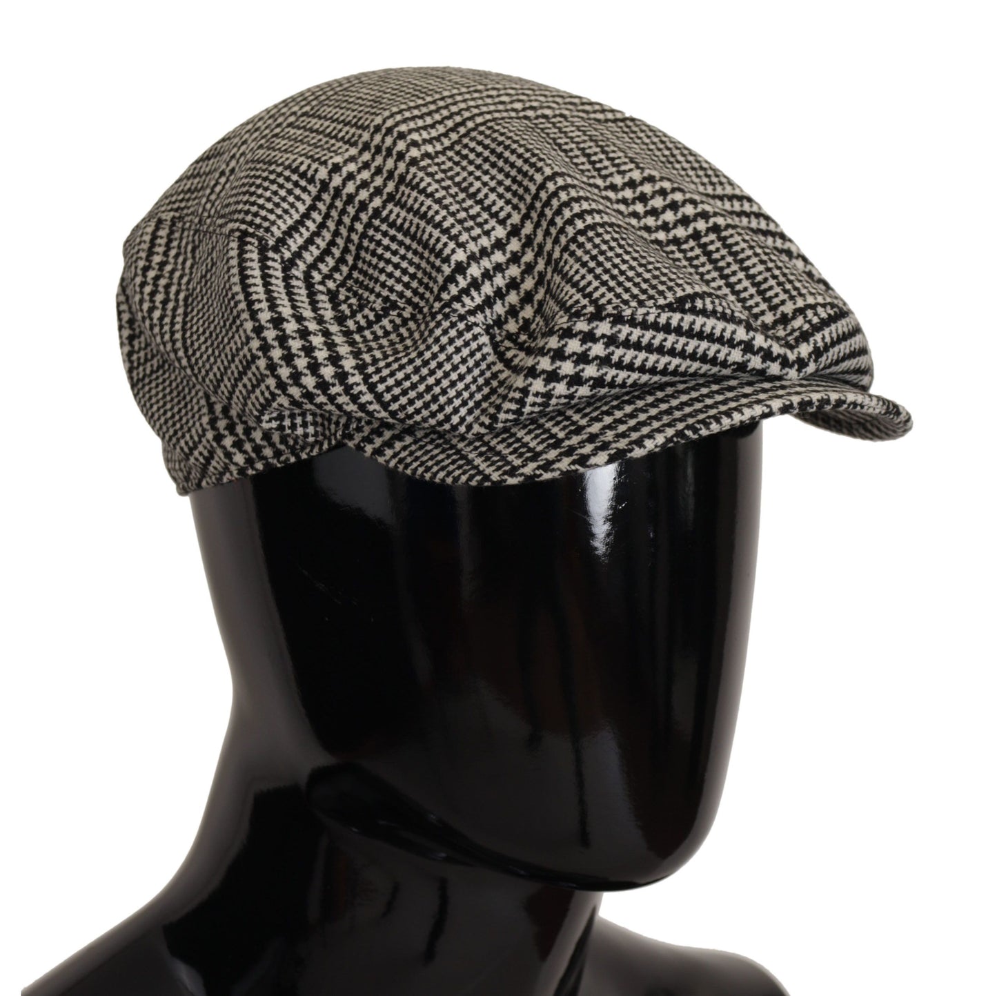 Elegant Houndstooth Newsboy Cap