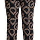 Elegant Monogram Straight Trousers