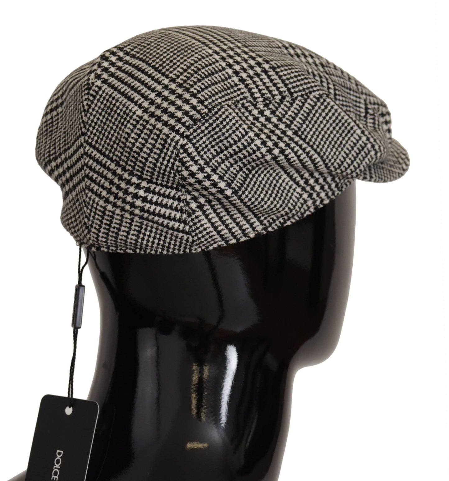 Elegant Houndstooth Newsboy Cap