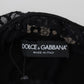 Angel Embroidered Black Silk-Wool Sweater