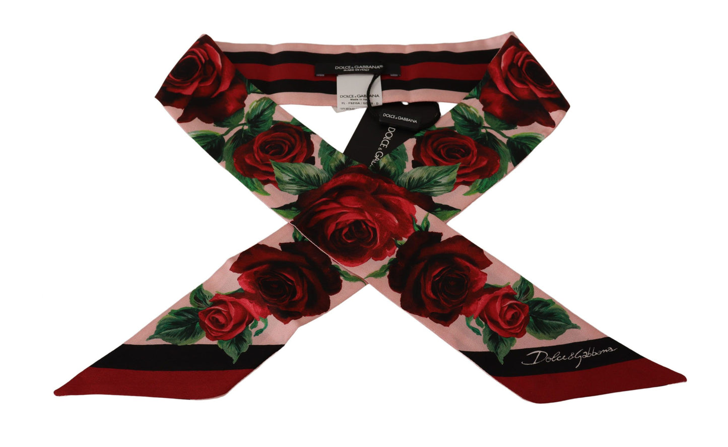 Elegant Silk Rose Print Scarf