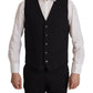 Elegant Black Three Piece Wool Suit