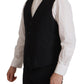 Elegant Black Three Piece Wool Suit