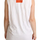 White Cotton #DG Motive Tank Top  T-shirt