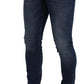 Italian Chic Blue Washed Denim Pants