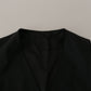 Elegant Black Three Piece Wool Suit