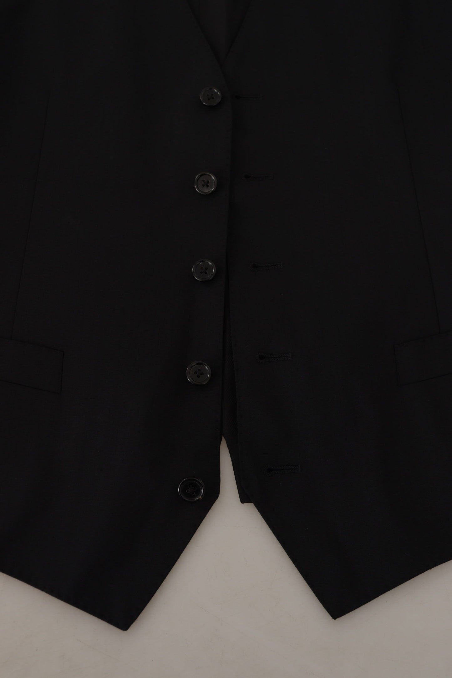 Elegant Black Three Piece Wool Suit