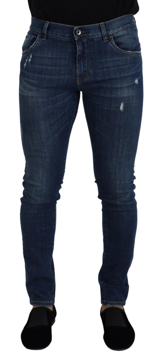 Elegant Italian Blue Denim Pants