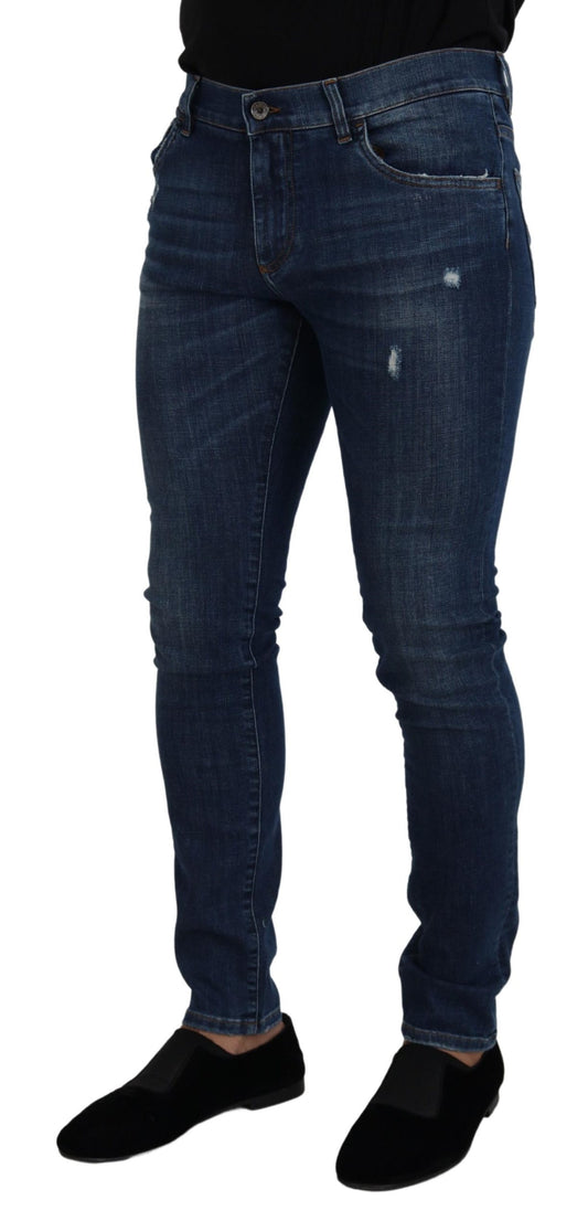 Elegant Italian Blue Denim Pants